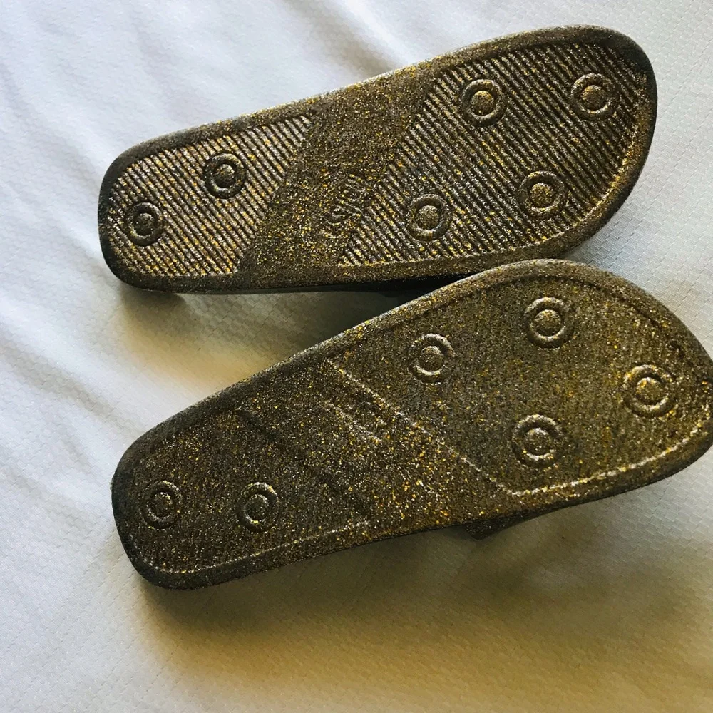 Melissa Kids Glitter Slide Sandals‎ - Gold